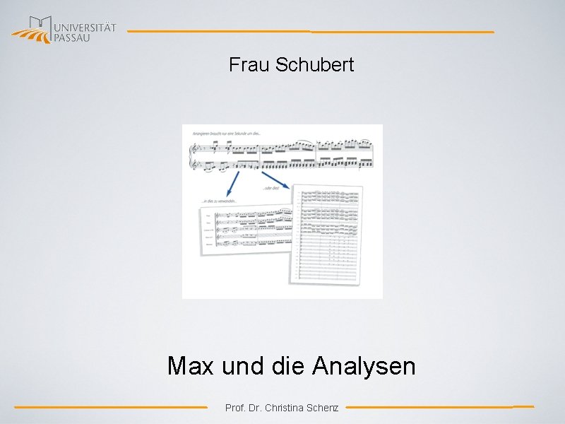 Frau Schubert Max und die Analysen Prof. Dr. Christina Schenz 