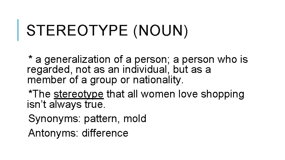 NIGHT Vocabulary PPT PREJUDICE NOUNVERB an irrational hatred