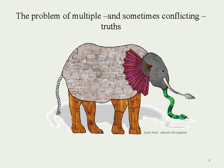 The problem of multiple –and sometimes conflicting – truths 4 