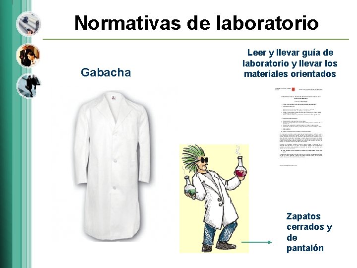 Normativas de laboratorio Gabacha Leer y llevar guía de laboratorio y llevar los materiales