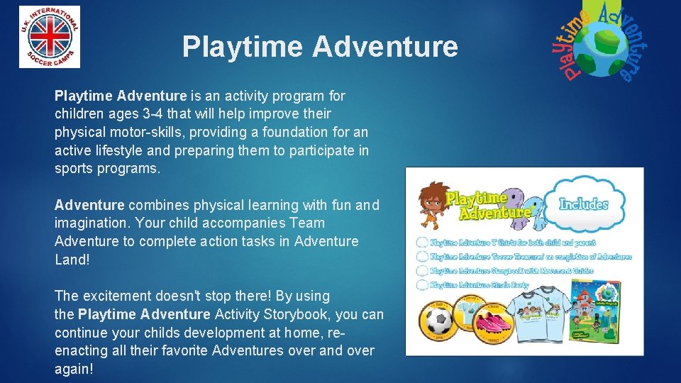 Playtime Adventure is an activity program for children ages 3 -4 that will help