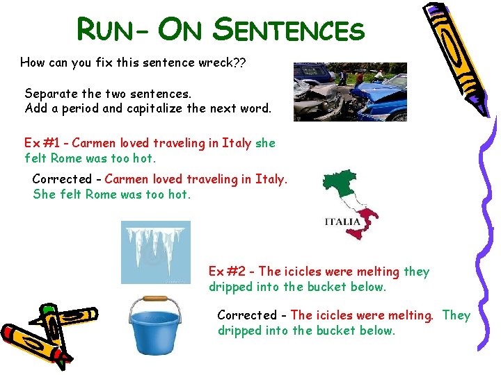 PROBLEM SENTENCES Language Arts Grammar TYPES OF PROBLEM