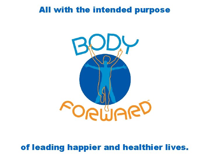 All with the intended purpose of leading happier and healthier lives. 