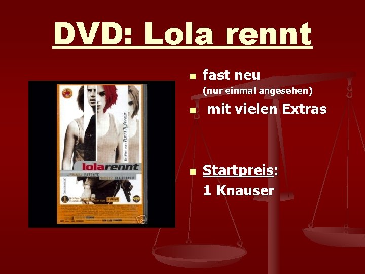 DVD: Lola rennt n fast neu (nur einmal angesehen) n n mit vielen Extras