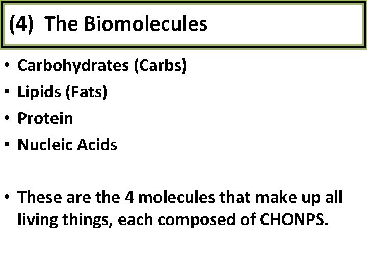 Unit 1 Notes Biological Elements Biomolecules 1 Atoms