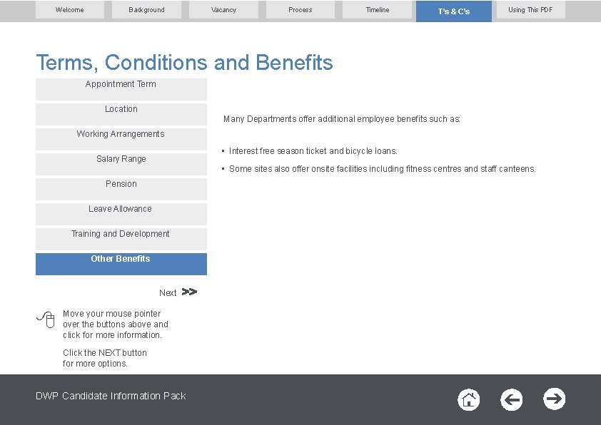 Welcome Background Vacancy Process Timeline T’s & C’s Using This PDF Terms, Conditions and