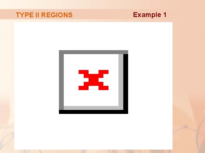 TYPE II REGIONS Example 1 