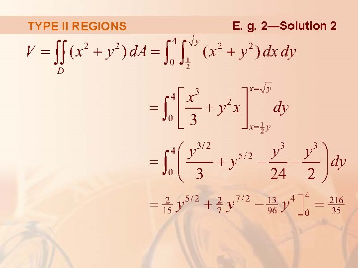 TYPE II REGIONS E. g. 2—Solution 2 