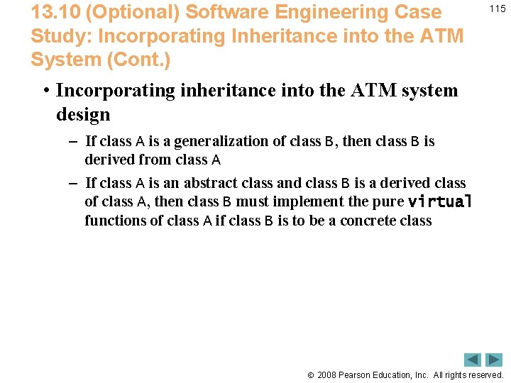 13. 10 (Optional) Software Engineering Case Study: Incorporating Inheritance into the ATM System (Cont.