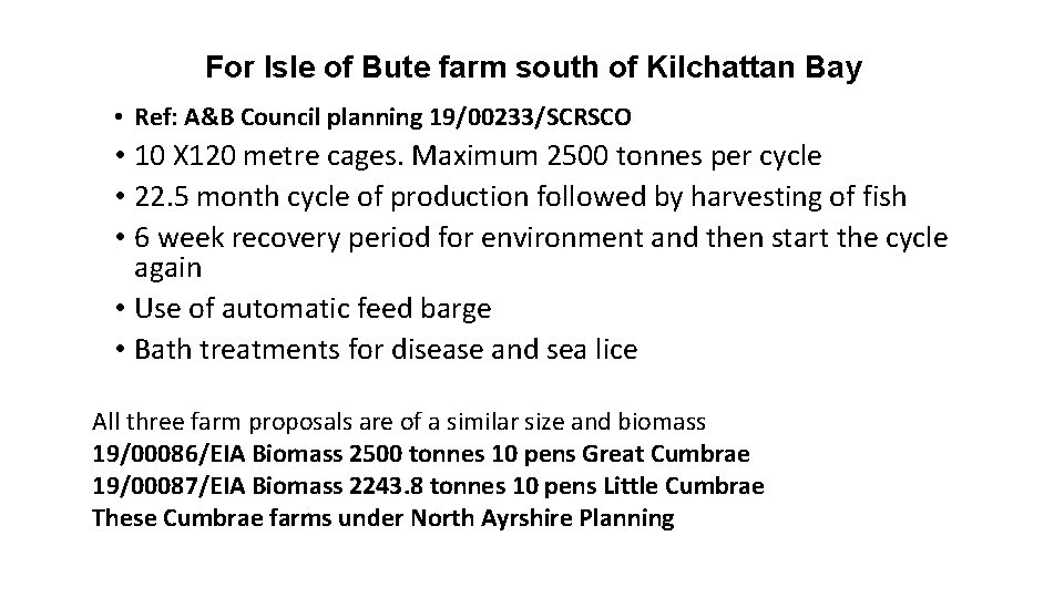 For Isle of Bute farm south of Kilchattan Bay • Ref: A&B Council planning For Isle of Bute farm south of Kilchattan Bay • Ref: A&B Council planning