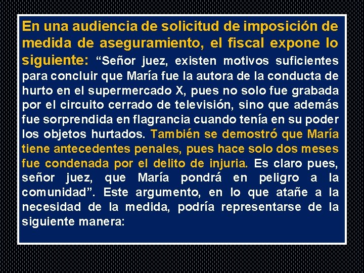 . En una audiencia de solicitud de imposición de medida de aseguramiento, el fiscal