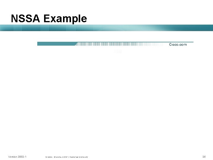 NSSA Example Version 2002 -1 © 2002, Svenska-CNAP / Halmstad University. 25 