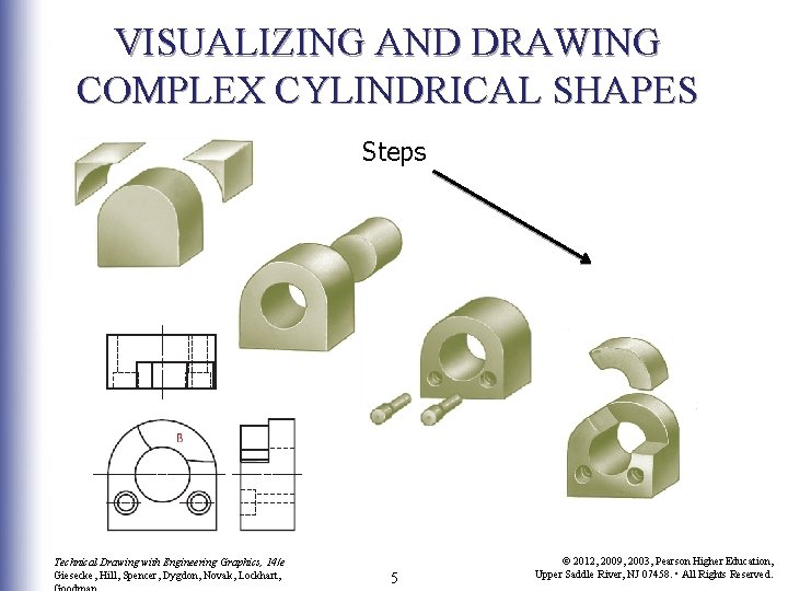 VISUALIZING AND DRAWING COMPLEX CYLINDRICAL SHAPES Steps Technical Drawing with Engineering Graphics, 14/e Giesecke, VISUALIZING AND DRAWING COMPLEX CYLINDRICAL SHAPES Steps Technical Drawing with Engineering Graphics, 14/e Giesecke,