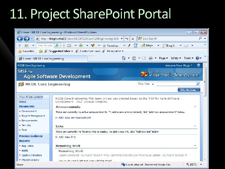 11. Project Share. Point Portal 
