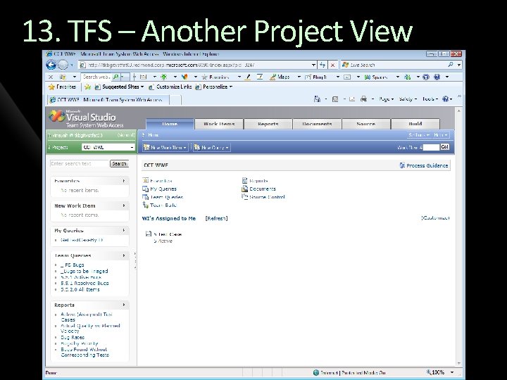 13. TFS – Another Project View 