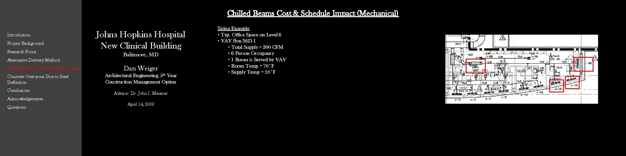 Chilled Beams Cost & Schedule Impact (Mechanical) Introduction Project Background Research Focus Alternative Delivery Chilled Beams Cost & Schedule Impact (Mechanical) Introduction Project Background Research Focus Alternative Delivery