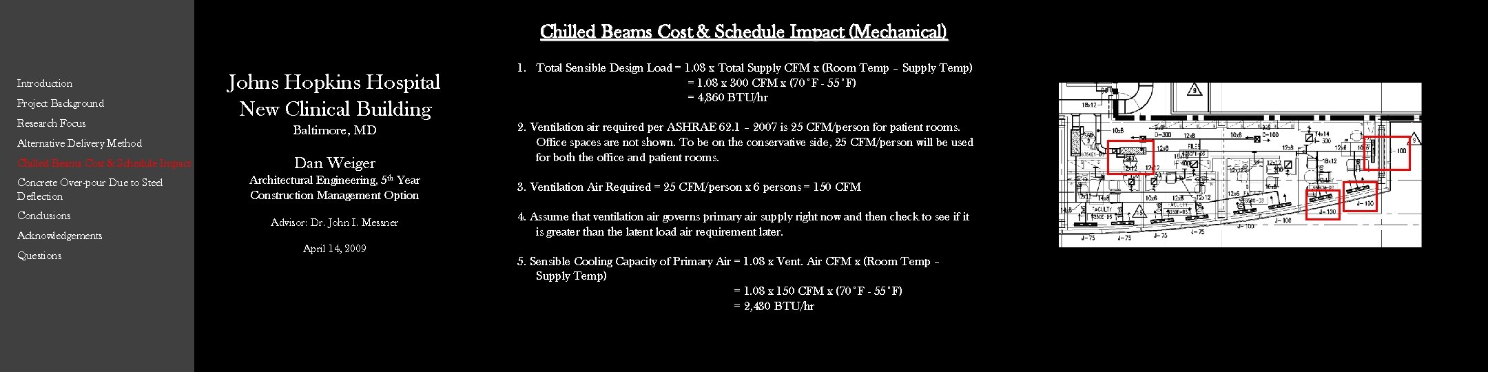 Chilled Beams Cost & Schedule Impact (Mechanical) Introduction Project Background Research Focus Alternative Delivery Chilled Beams Cost & Schedule Impact (Mechanical) Introduction Project Background Research Focus Alternative Delivery