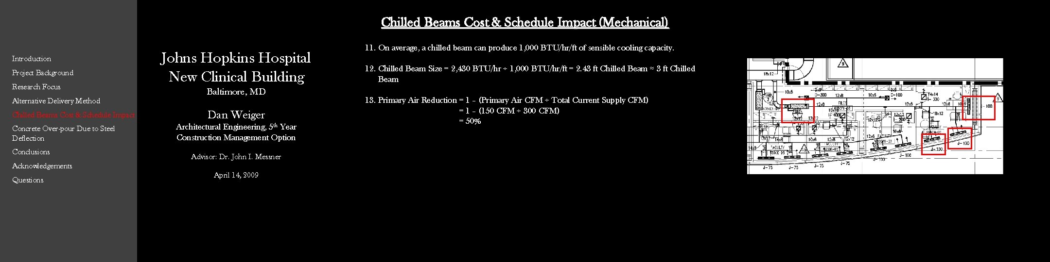 Chilled Beams Cost & Schedule Impact (Mechanical) Introduction Project Background Research Focus Alternative Delivery Chilled Beams Cost & Schedule Impact (Mechanical) Introduction Project Background Research Focus Alternative Delivery