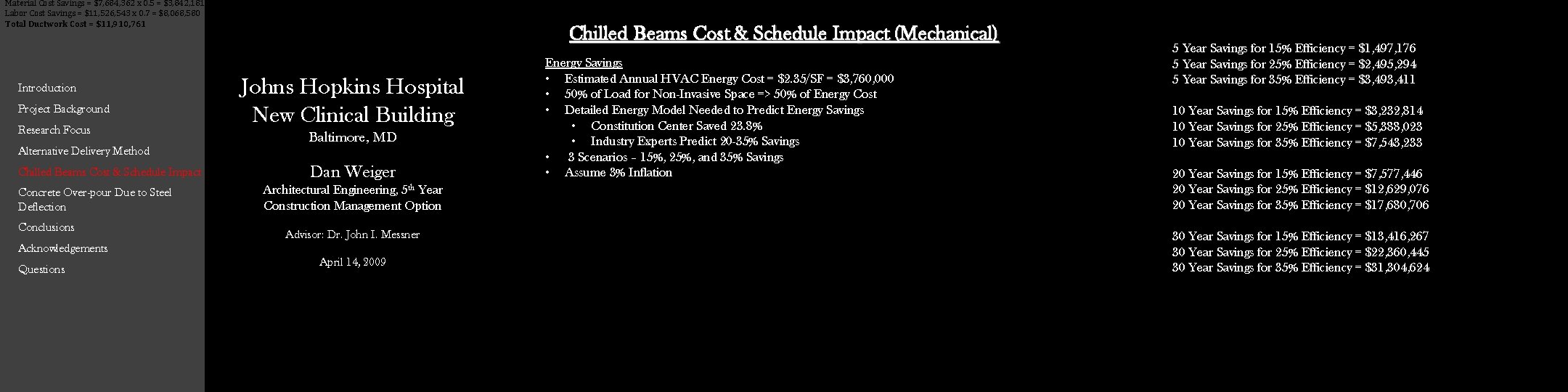 Material Cost Savings = $7, 684, 362 x 0. 5 = $3, 842, 181