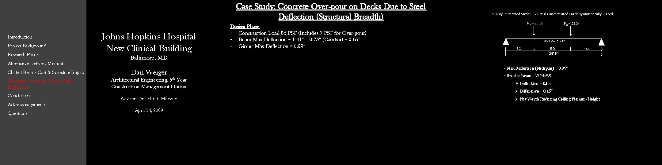 Case Study: Concrete Over-pour on Decks Due to Steel Deflection (Structural Breadth) Introduction Project Case Study: Concrete Over-pour on Decks Due to Steel Deflection (Structural Breadth) Introduction Project