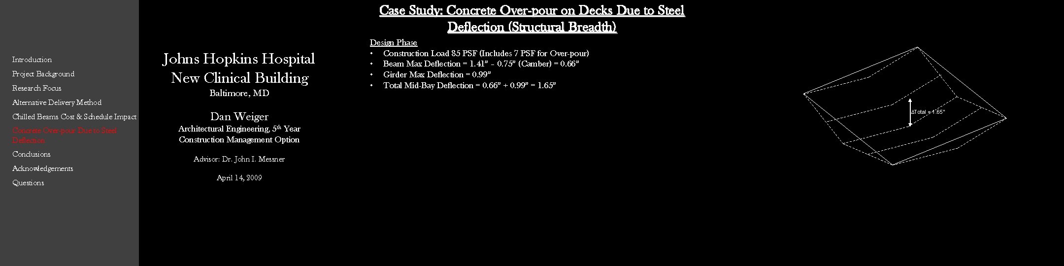 Case Study: Concrete Over-pour on Decks Due to Steel Deflection (Structural Breadth) Introduction Project Case Study: Concrete Over-pour on Decks Due to Steel Deflection (Structural Breadth) Introduction Project