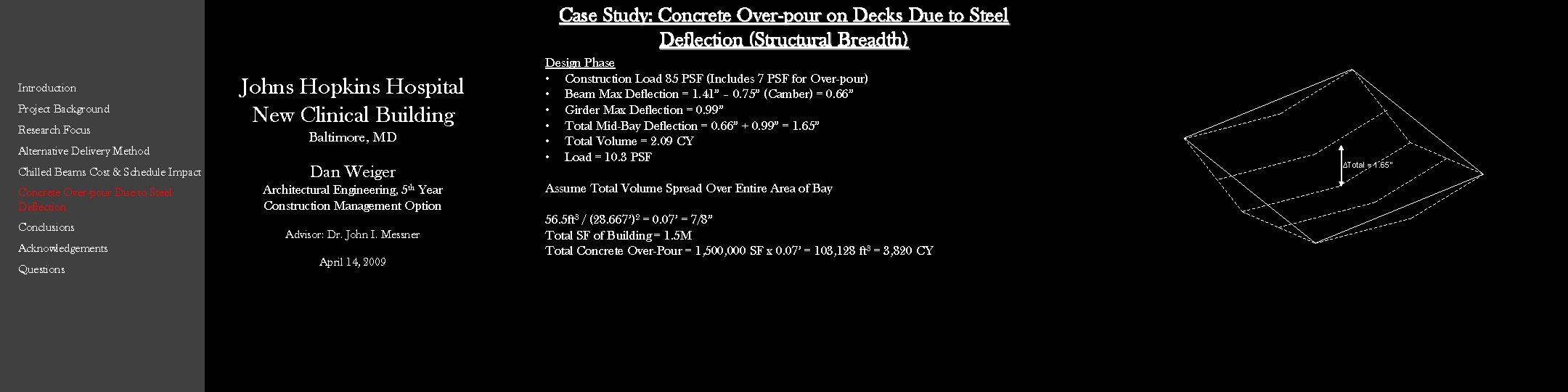 Case Study: Concrete Over-pour on Decks Due to Steel Deflection (Structural Breadth) Introduction Project Case Study: Concrete Over-pour on Decks Due to Steel Deflection (Structural Breadth) Introduction Project