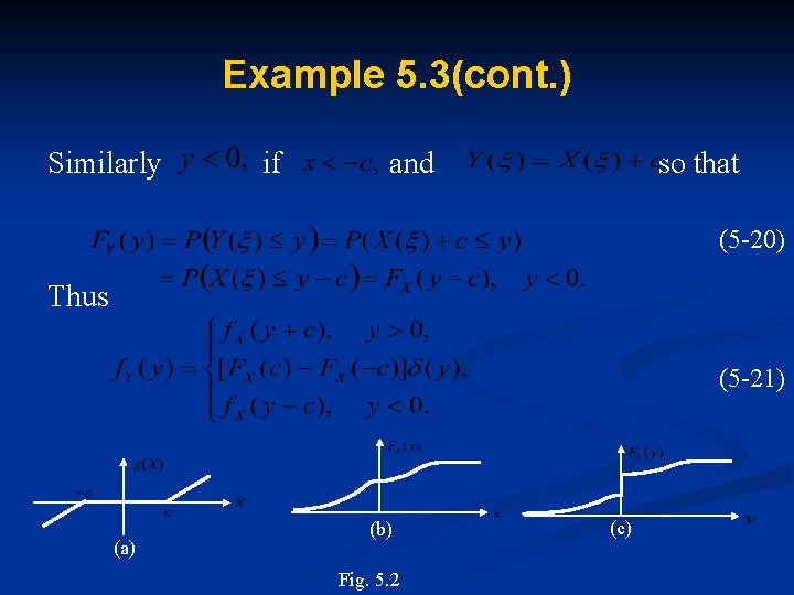 Example 5. 3(cont. ) Similarly if and so that (5 -20) Thus (5 -21)