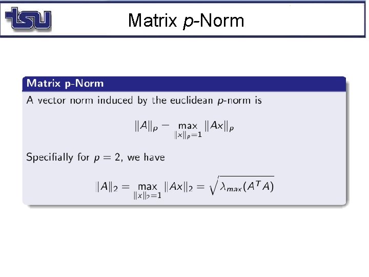 Matrix p-Norm 