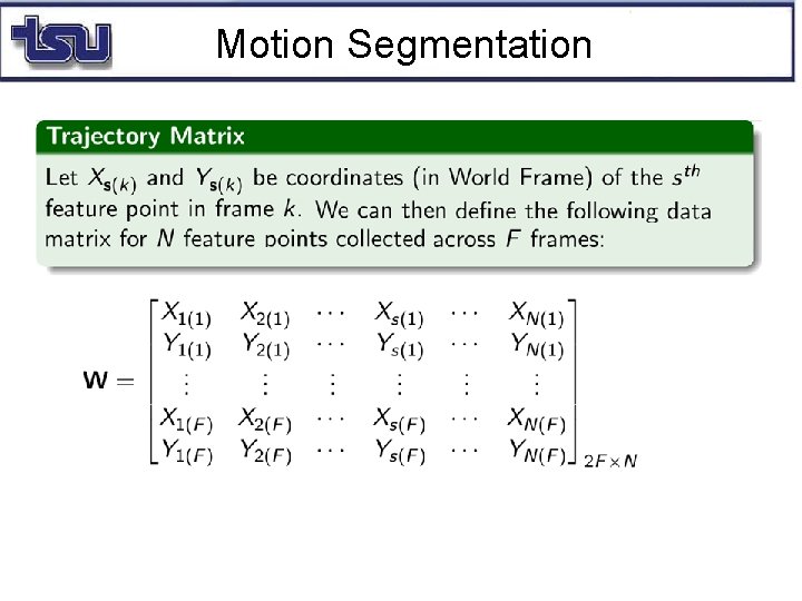 Motion Segmentation 