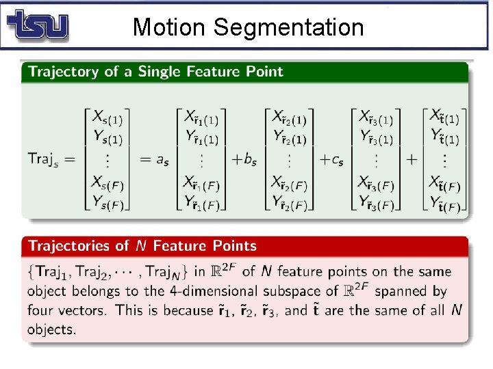 Motion Segmentation 