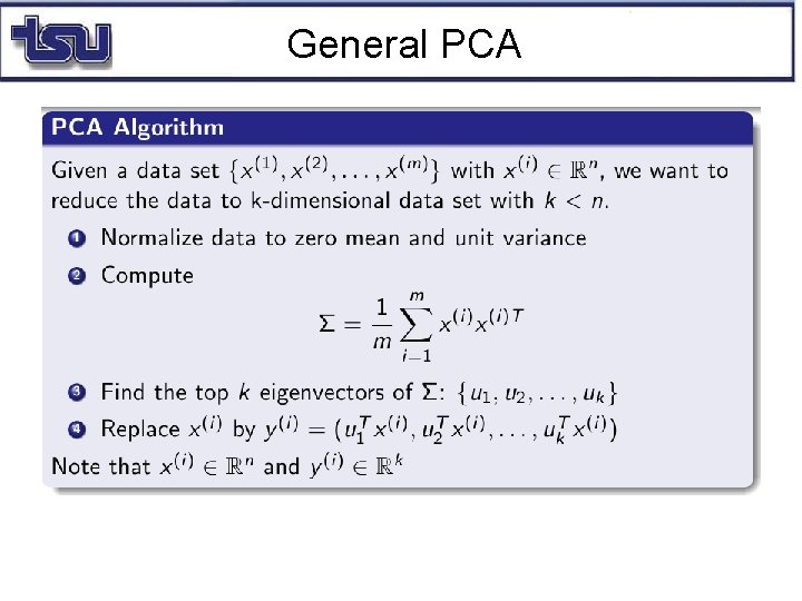General PCA 