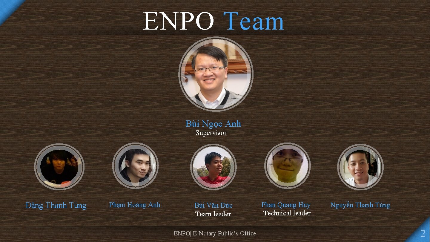 ENPO Team Bùi Ngọc Anh Supervisor Đặng Thanh Tùng Phạm Hoàng Anh Bùi Văn