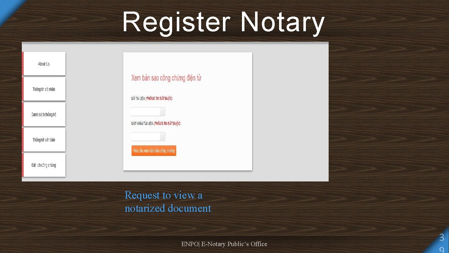 Register Notary Request to view a notarized document ENPO| E-Notary Public’s Office 3 