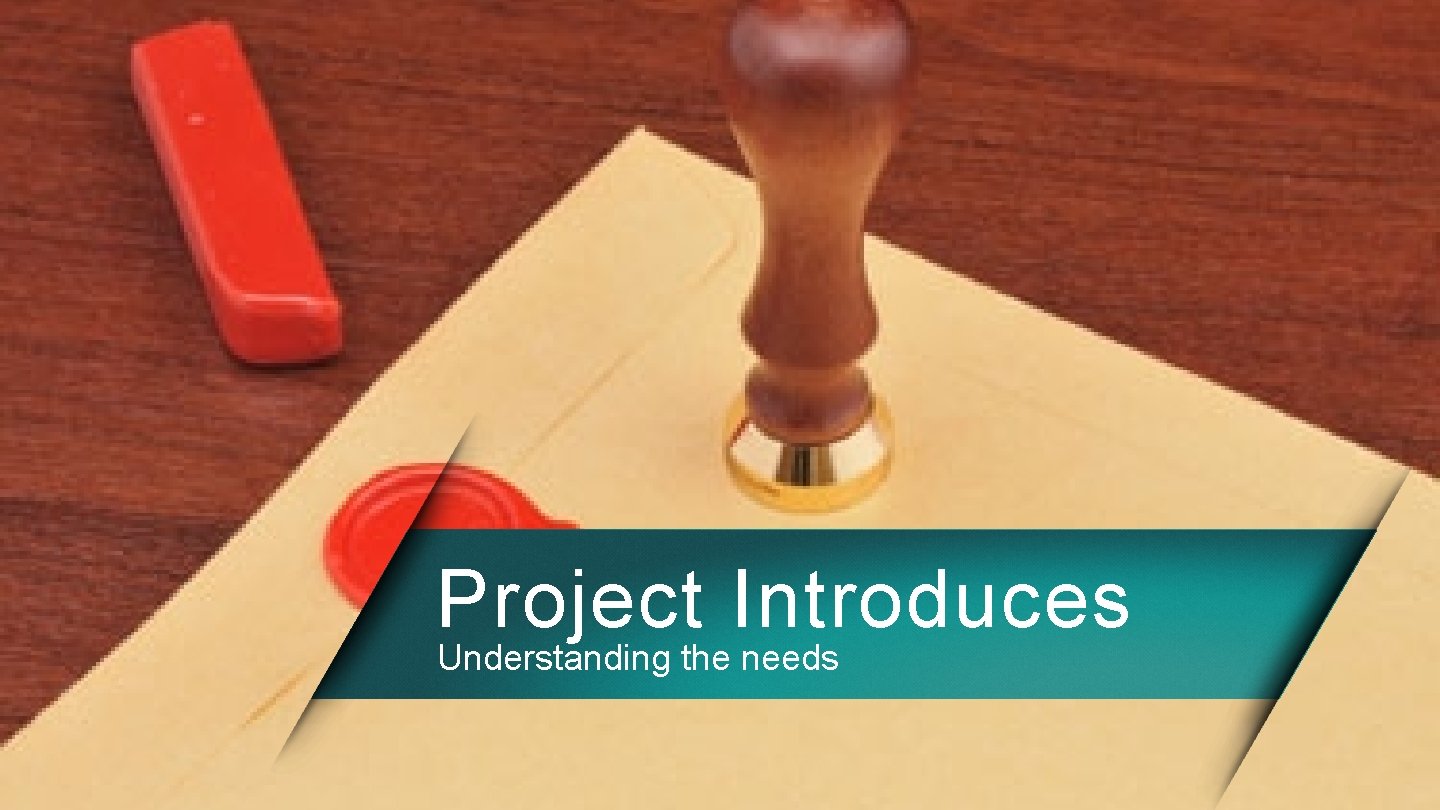 Project Introduces Understanding the needs 