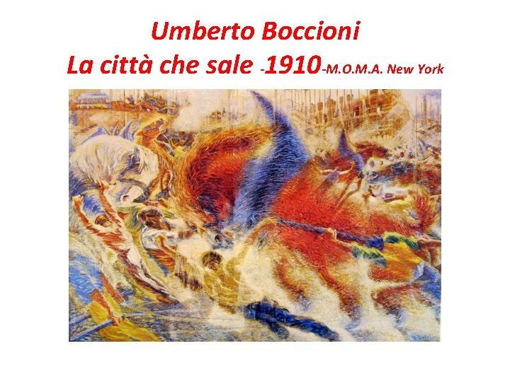 Umberto Boccioni La città che sale -1910 -M. O. M. A. New York 