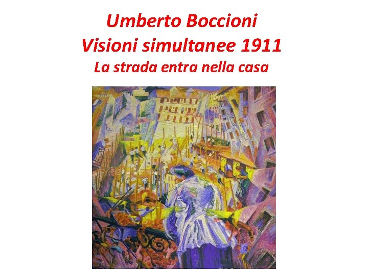 Umberto Boccioni Visioni simultanee 1911 La strada entra nella casa 