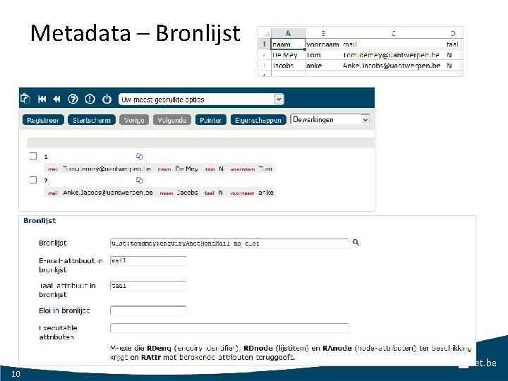 Metadata – Bronlijst 10 