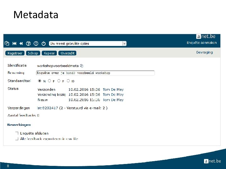 Metadata 8 