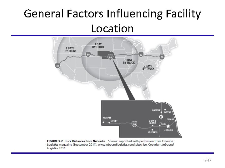 General Factors Influencing Facility Location 9 -17 