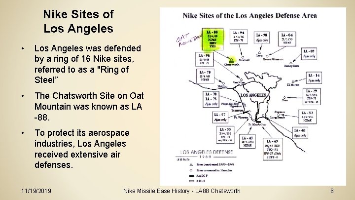 Nike Sites of Los Angeles • Los Angeles was defended by a ring of