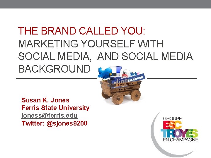 THE BRAND CALLED YOU: MARKETING YOURSELF WITH SOCIAL MEDIA, AND SOCIAL MEDIA BACKGROUND Susan