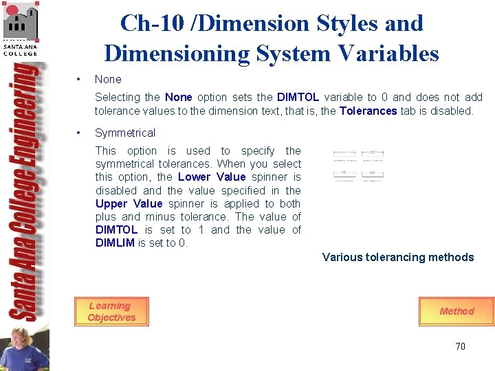 Ch-10 /Dimension Styles and Dimensioning System Variables • None Selecting the None option sets Ch-10 /Dimension Styles and Dimensioning System Variables • None Selecting the None option sets