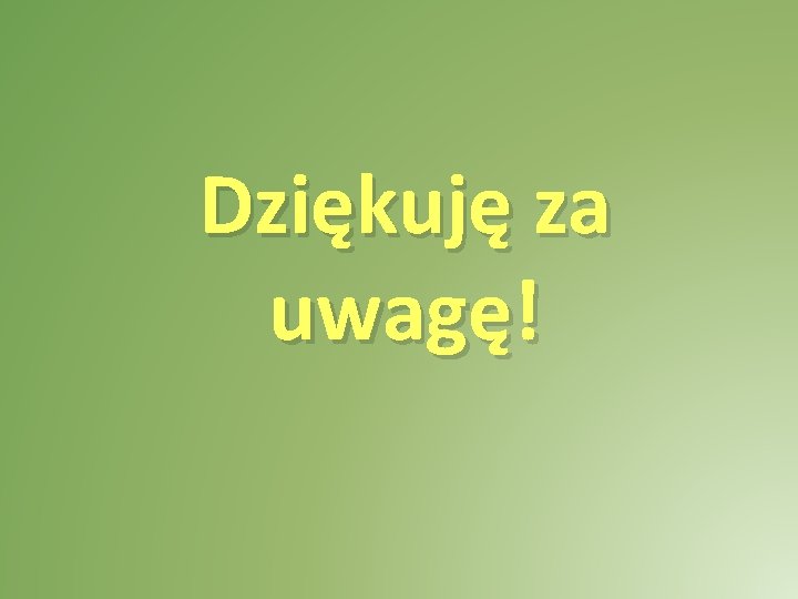 Dziękuję za uwagę! 