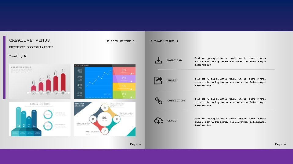 CREATIVE VENUS E-BOOK VOLUME 1 BUSINESS PRESENTATIONS Heading D DOWNLOAD SHARE CONNECTION CLOUD Page