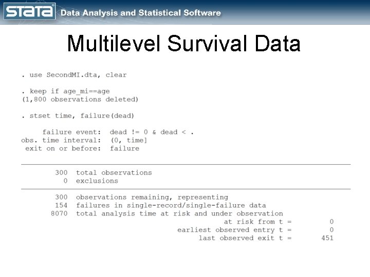 Multilevel Survival Data 