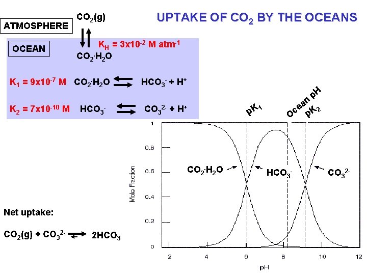 ATMOSPHERE CO 2(g) KH = 3 x 10 -2 M atm-1 CO 2. H