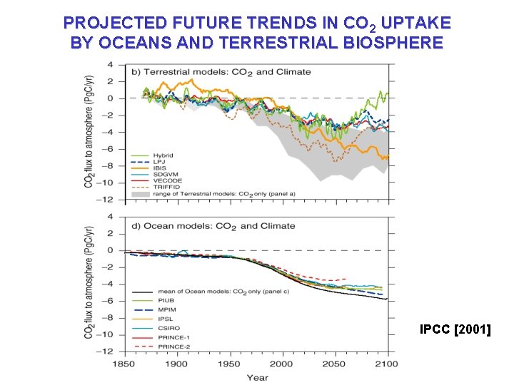 PROJECTED FUTURE TRENDS IN CO 2 UPTAKE BY OCEANS AND TERRESTRIAL BIOSPHERE IPCC [2001]