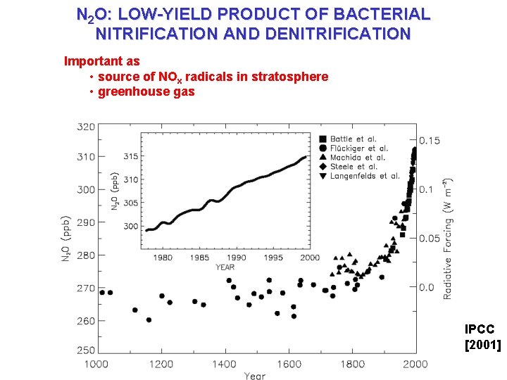 N 2 O: LOW-YIELD PRODUCT OF BACTERIAL NITRIFICATION AND DENITRIFICATION Important as • source