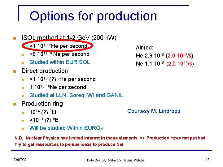 Options for production n ISOL method at 1 -2 Ge. V (200 k. W)