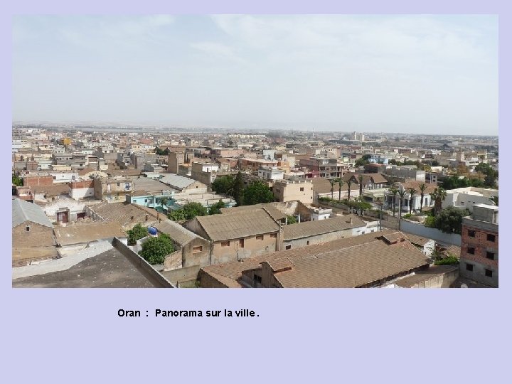 Oran : Panorama sur la ville. 